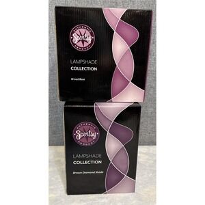 NEW Scentsy BROWN DIAMOND SHADE & BROAD BASE Lampshade Collection Wax Warmer